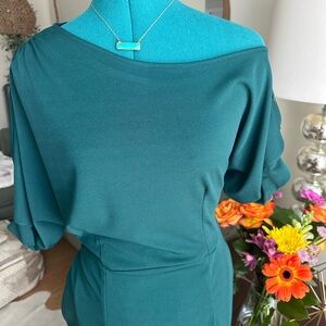 Green Off-Shoulder Dress